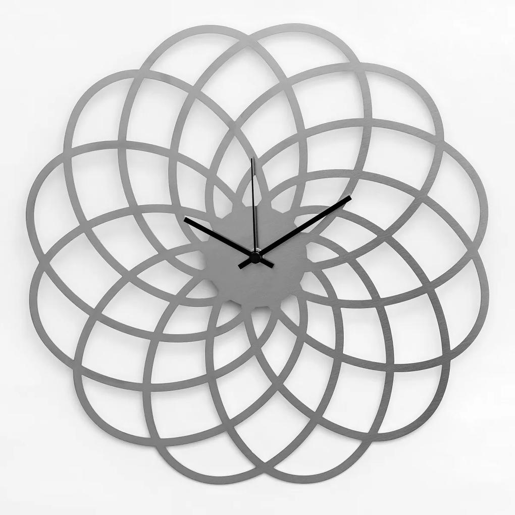 Ceas de perete de dimensiuni medii, din oțel inoxidabil 62x62 cm - Floare | DSGN