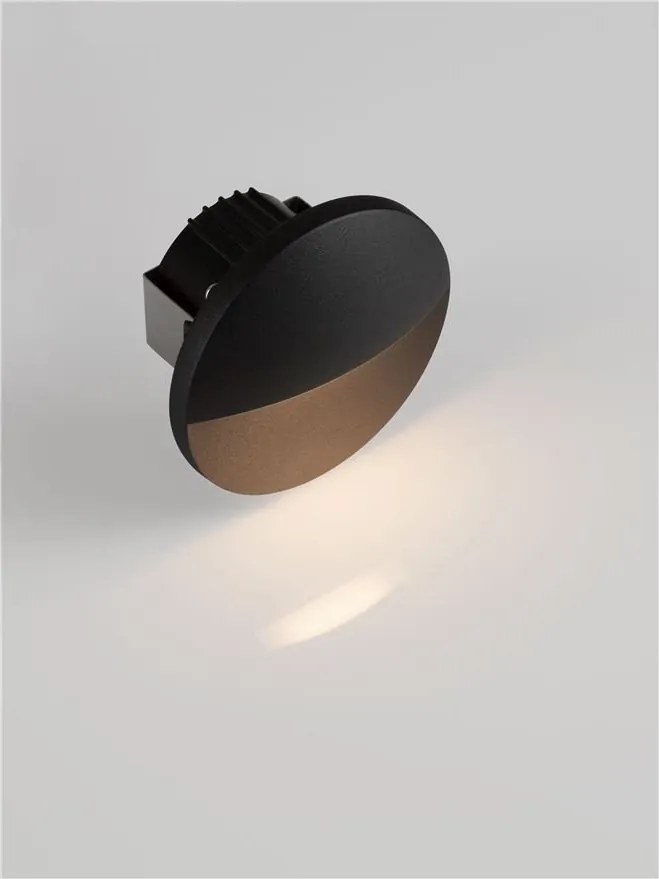 Spot aplicat perete exterior LED 3000K IP65 Toc negru