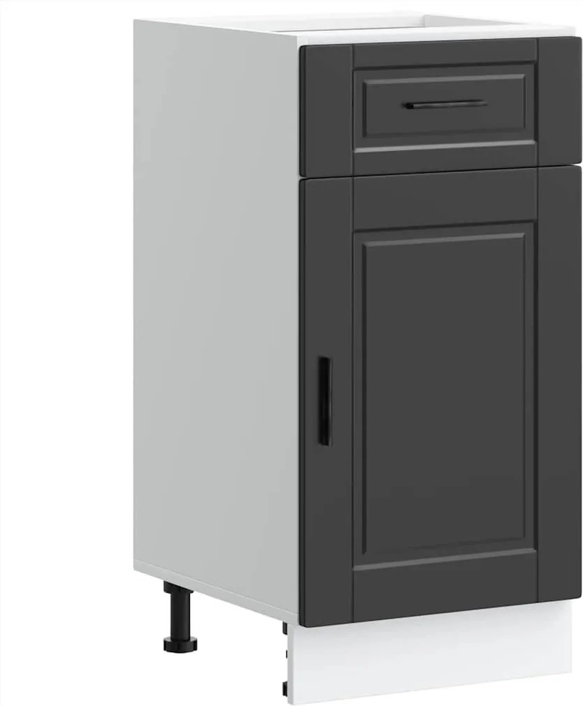 vidaXL Dulap de bază de bucătărie „Porto” din lemn negru prelucrat