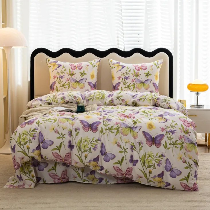 Lenjerie de pat din microfibra SPRING WINGS, crem Dimensiune lenjerie de pat: 70 x 80 cm | 140 x 200 cm