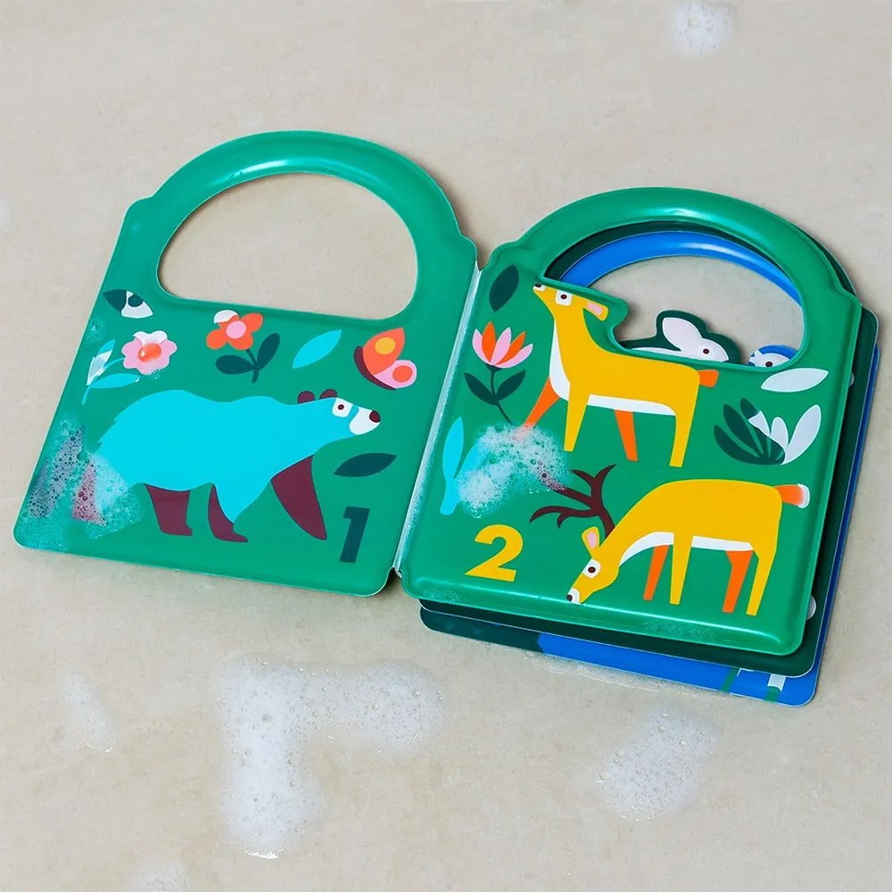Jucărie interactivă Colour changing bath book Woodland – Rex London