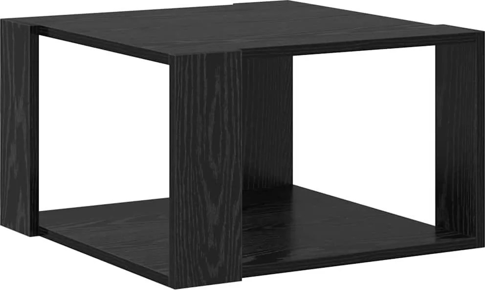 vidaXL Masă de cafea Stejar Negru 51,5 x 51,5 x 30 cm Lemn compozit
