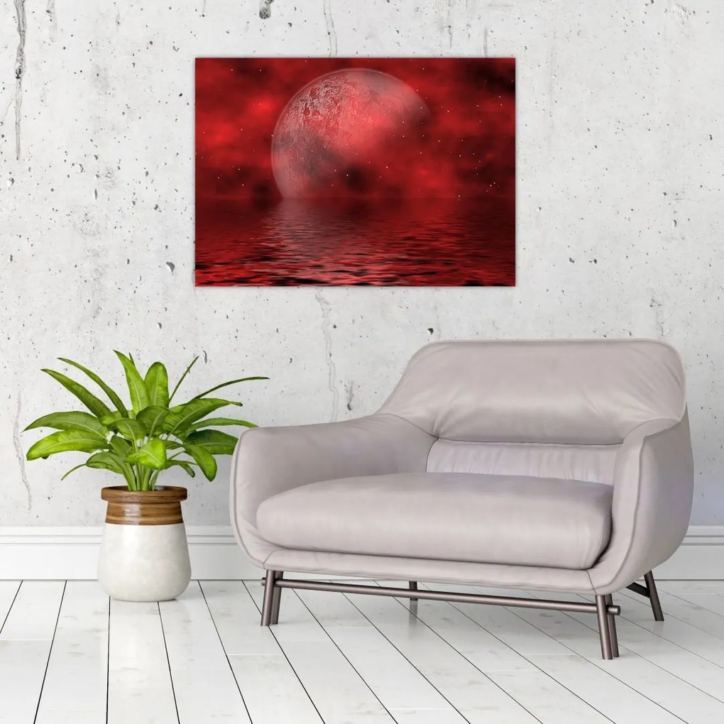 Tablou - Luna pe nivelul apei (70x50 cm)