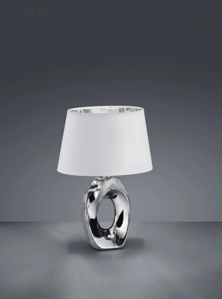 Trio TABA R50511089 Lampa de masa de noapte argintiu ceramică excl. 1 x E14, max. 40W IP20
