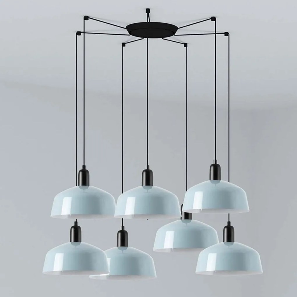 Lustra cu 7 pendule metal TATAWIN M blue