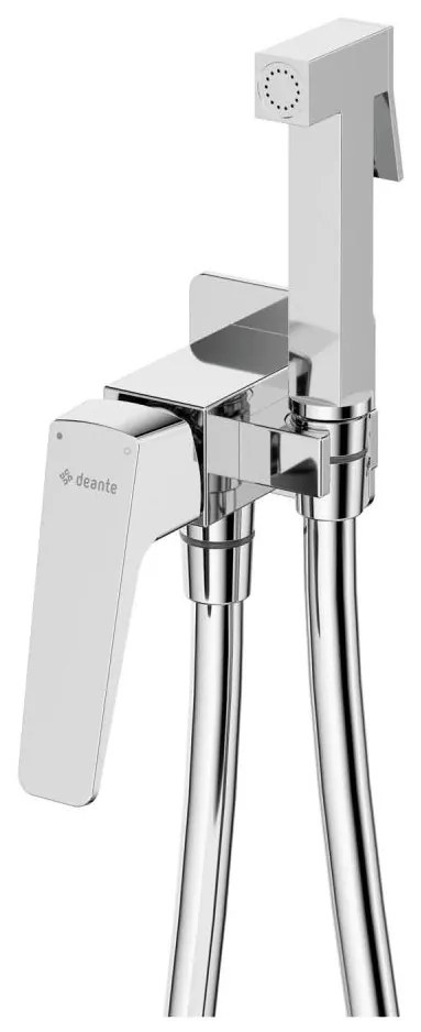Baterie bideu Deante BQL_034M BLUR, cu duș, pentru montaj încastrat, crom lucios