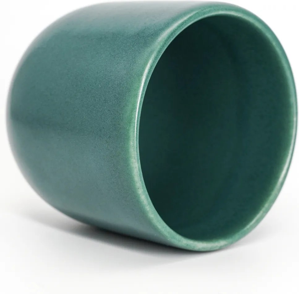 Pahar Cafea Novum Verde Emerald 250ml (Glazurat Manual)