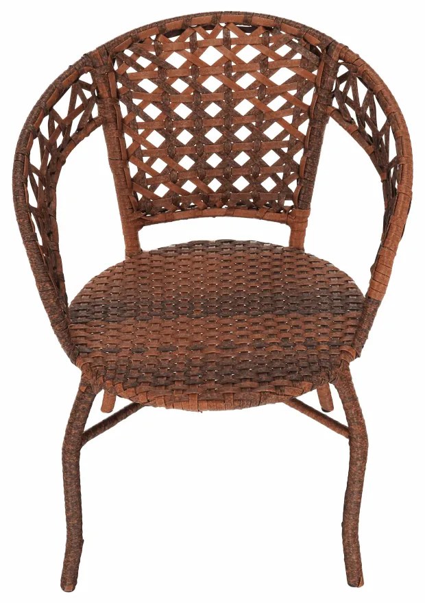 Set de gradina din rattan  1 + 2, maro, JARUB