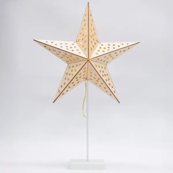 Brilagi - Stea LED de Crăciun, 62 x 40 cm, alimentare 3x AA