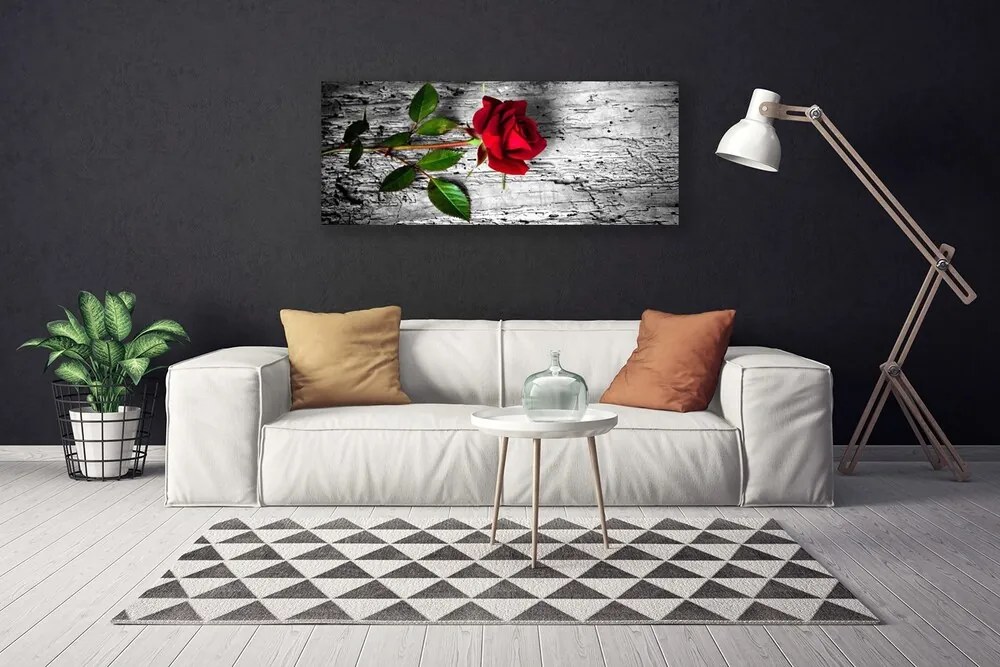 Tablou pe panza canvas Rose Floral Roșu Verde