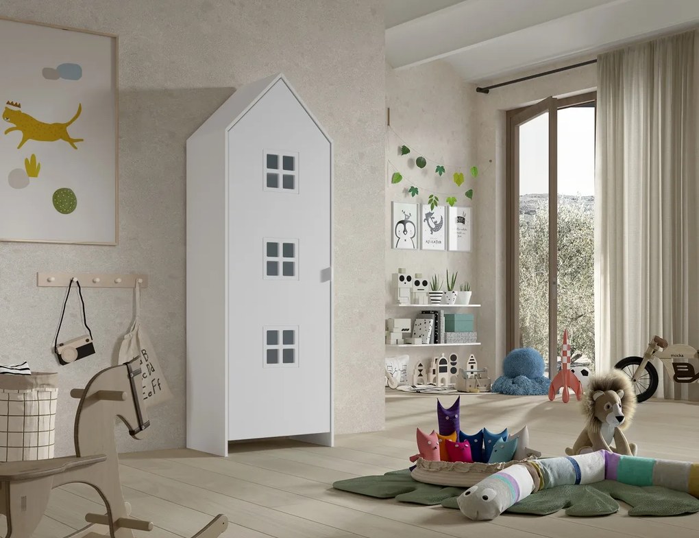 CASAMI BRUGES Dulap camera copii SATIN ALB