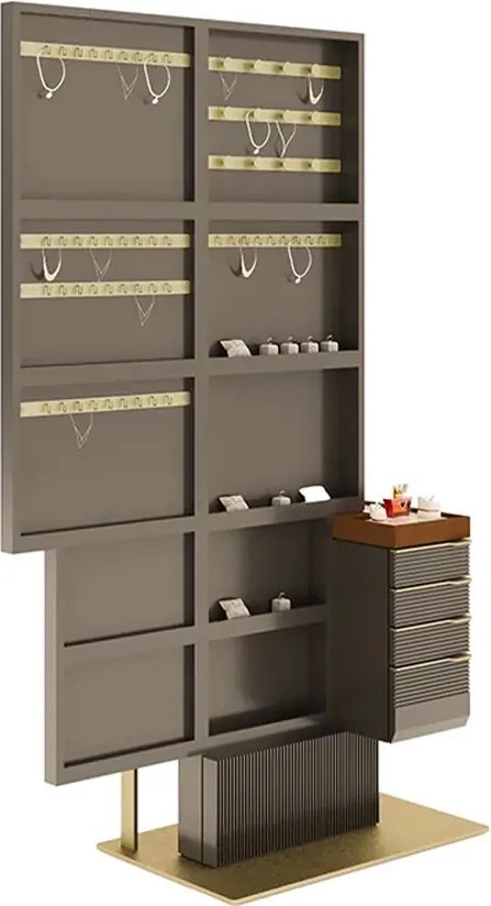 Organizator lemn masiv de bijuterii cu oglindă Domo