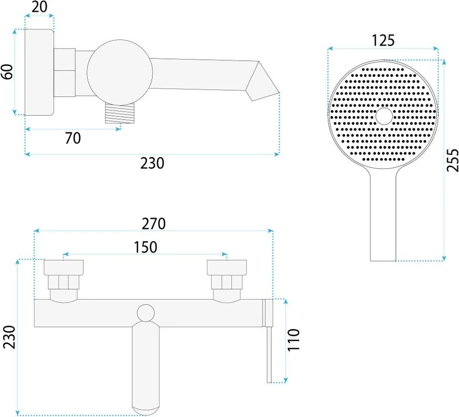 Baterie de cada Rea Foss crom periat