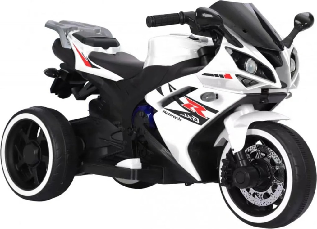 Motocicleta Electrica cu Acumulator Pentru Copii NOVOKIDS™ Storm Motor Trio GTX, Cu melodii si lumini, 12V, Max 30 kg, Trotineta Electrica, 3 Roti,