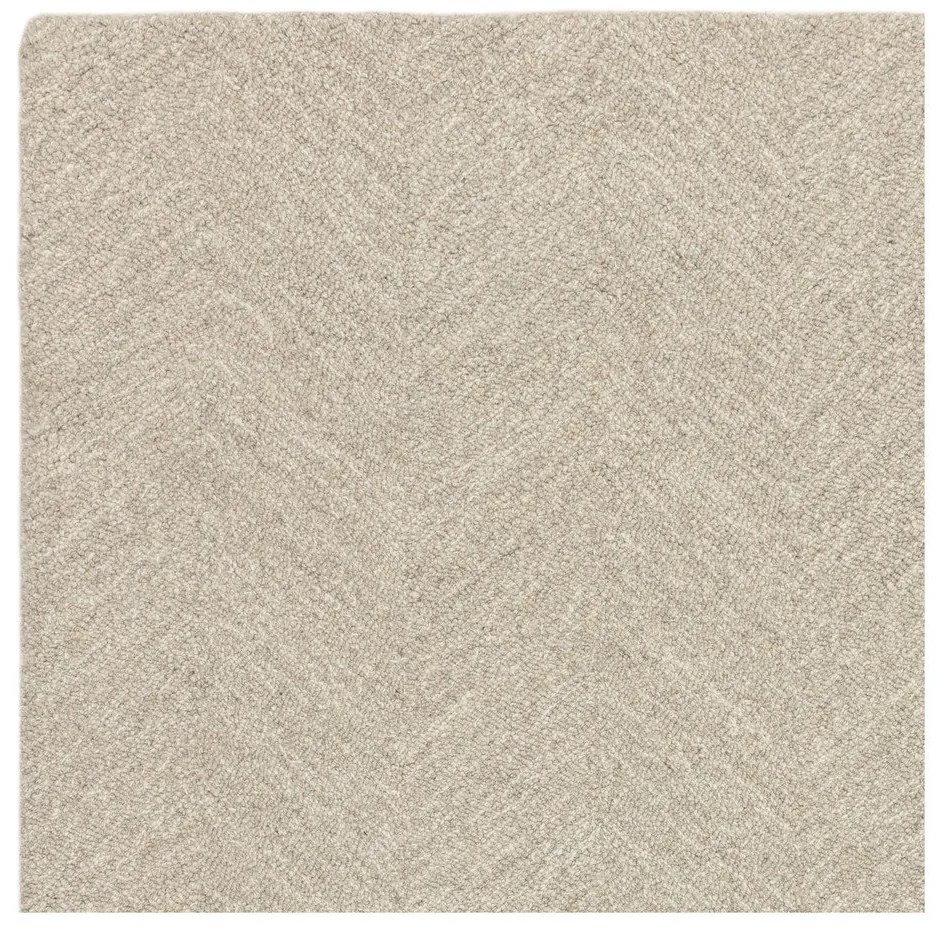 Covor crem țesut manual din amestesc de lână 200x290 cm Theodore Chevron – Asiatic Carpets