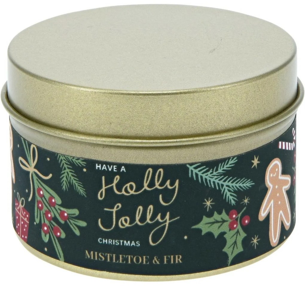 Set de lumânări de Crăciun Merry ChristmasMistletoe and fir/Velvent vanilla, 2 buc