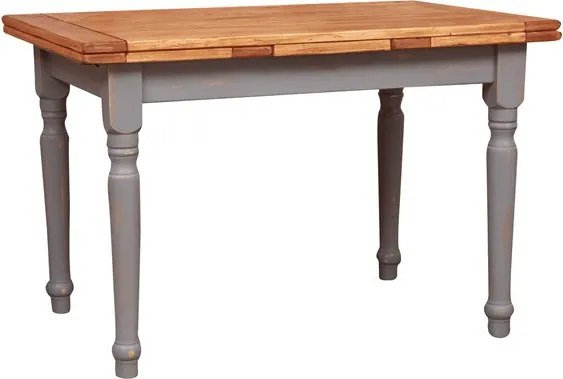Masa extensibila, L120(210) 80 H80 cm, natur gri antichizat, lemn masiv