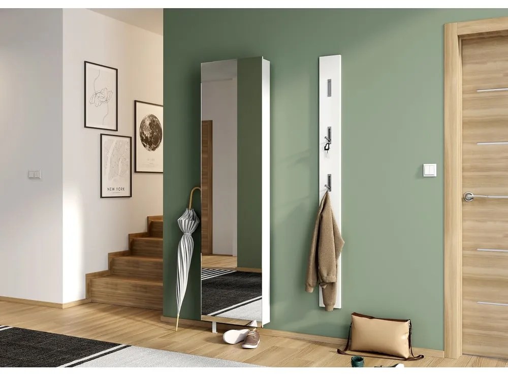 Dulap pentru hol alb 50x195x18 cm Rotary – Germania