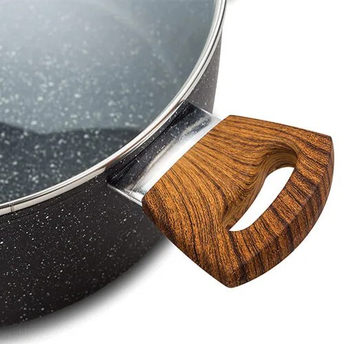 Oala aluminiu 20 cm cu invelis stone antiaderent Nature NAVA NV 144 120