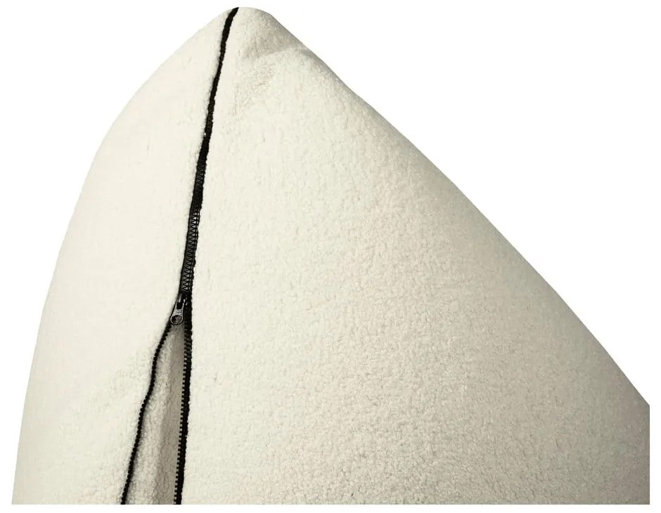 Fotoliu puf pentru copii crem cu tapițerie din țesătură bouclé Clip Clap 90 – SLOWDOWN