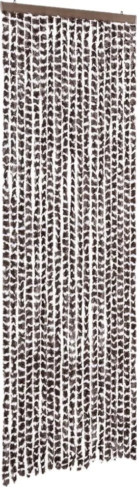 vidaXL Perdea pentru insecte, maro și alb, 56x200 cm, chenille