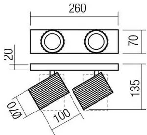 Redo DELPHI 01-3402 - Spot 2x GU10/7W/230V, auriu