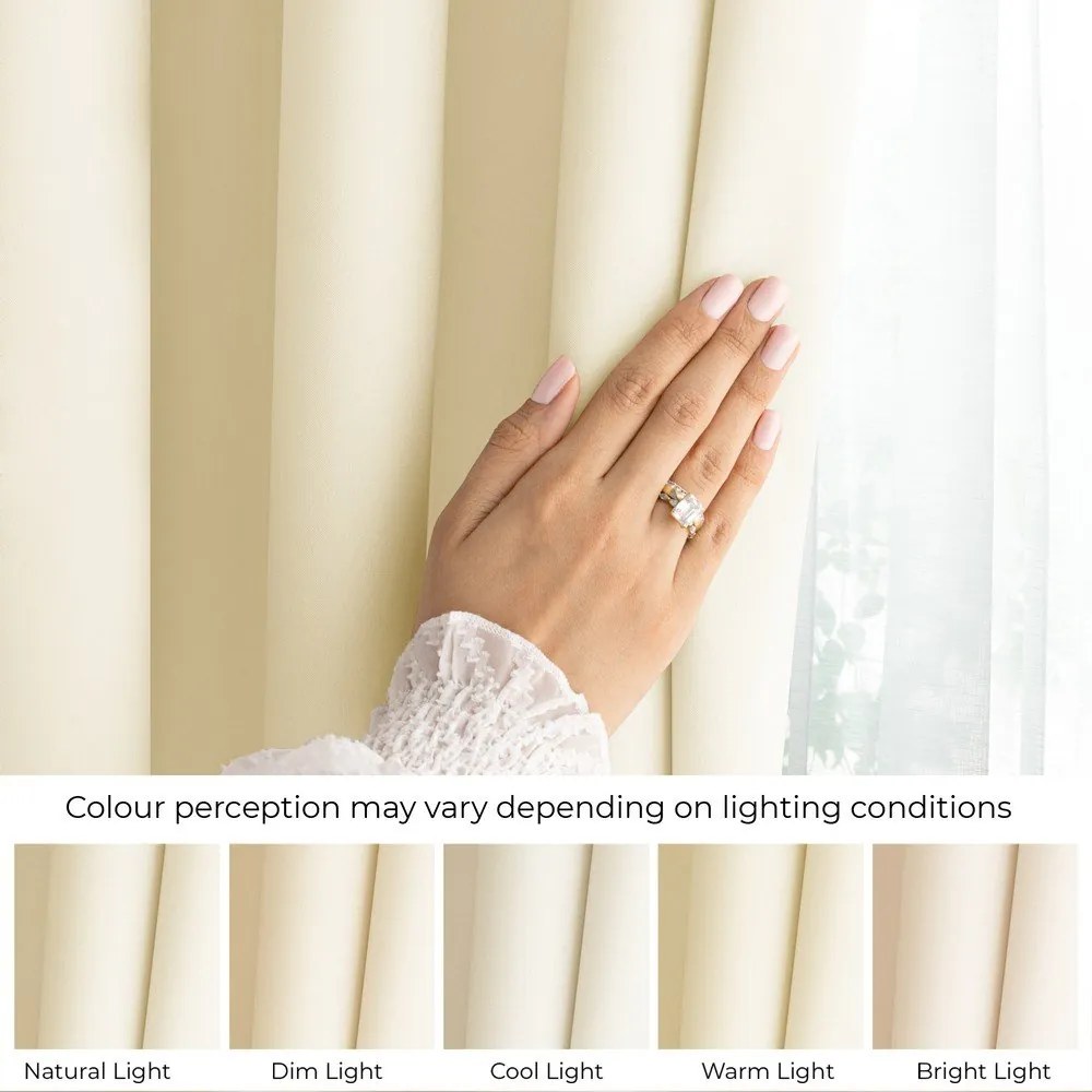 Draperie fildeș dimout (semi-opacă) 140x250 cm Carli – Restilo