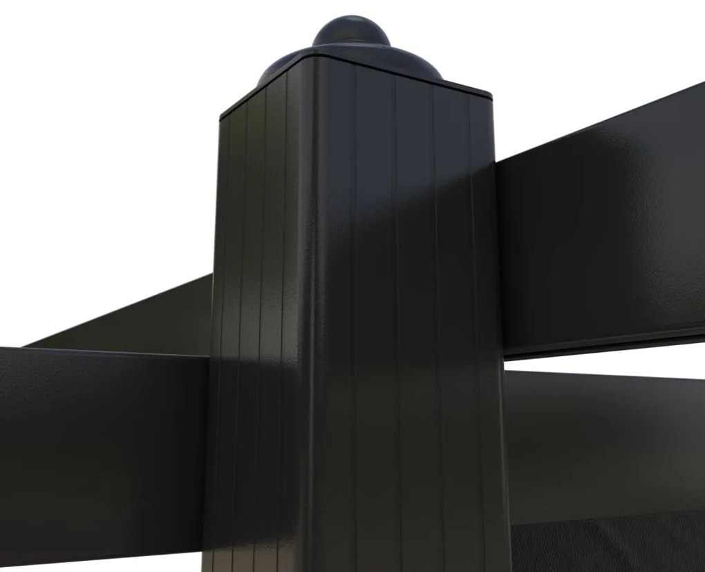 Pavilion de gradina, acoperis retractabil, antracit, 3x3 m Antracit, 3 x 3 x 2.2 m