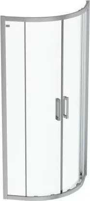 Cabina de dus semirotunda cu usi glisante 80x80 Ideal Standard Connect 2 profil crom