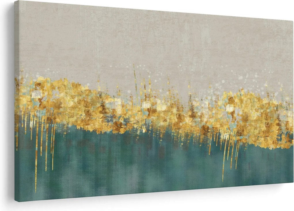 Tablou - Textura cu decor auriu (90x60 cm)