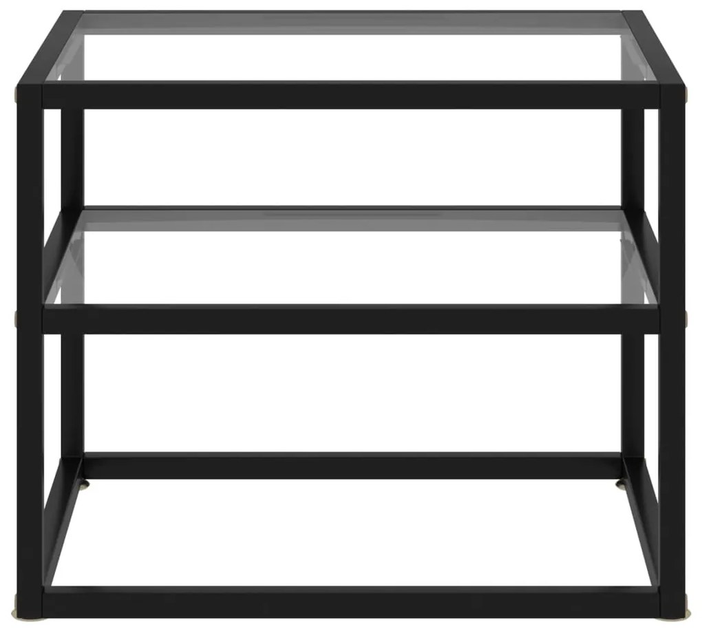 322851 vidaXL Masă consolă, transparent, 50 x 40 x 40 cm, sticlă securizată