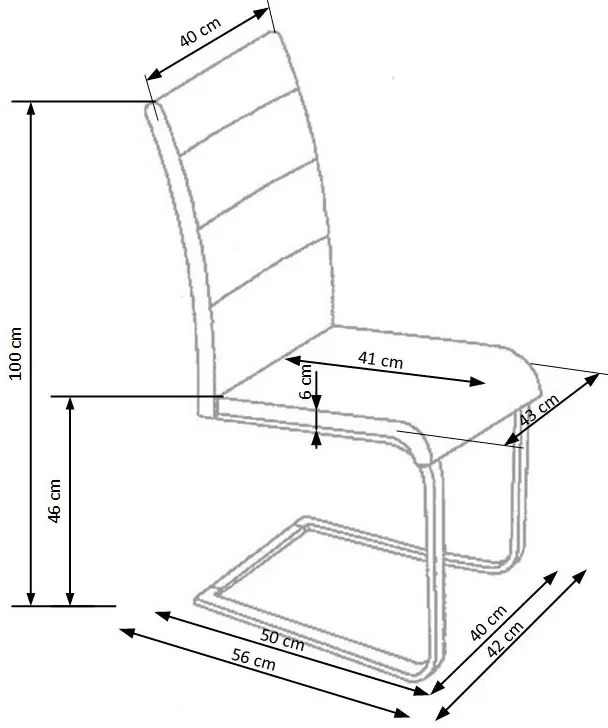 Scaun de bucaterie Stacy, maro/argintiu