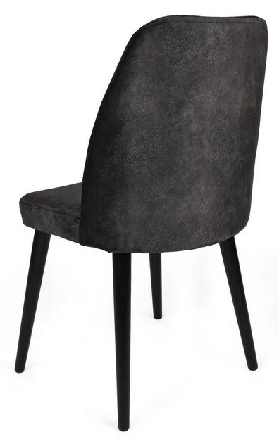 Set de scaune de sufragerie Alfa Anthracite and Black, 2 buc.