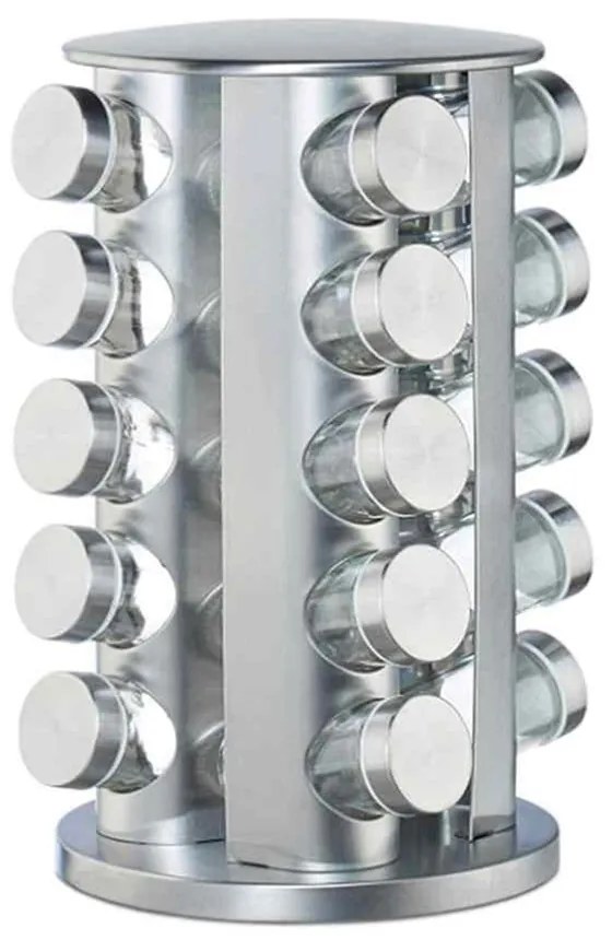 Suport pentru condimente, 20 buc recipiente