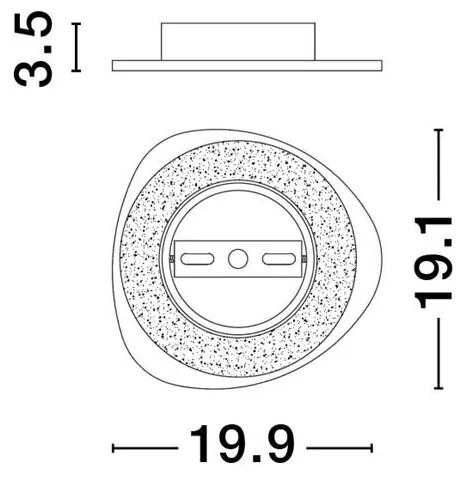 Aplica de perete LED design modern ambiental Atena M