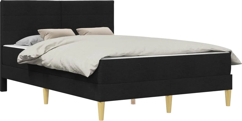 vidaXL Cadru de pat Negru 120 x 190 cm Poliester