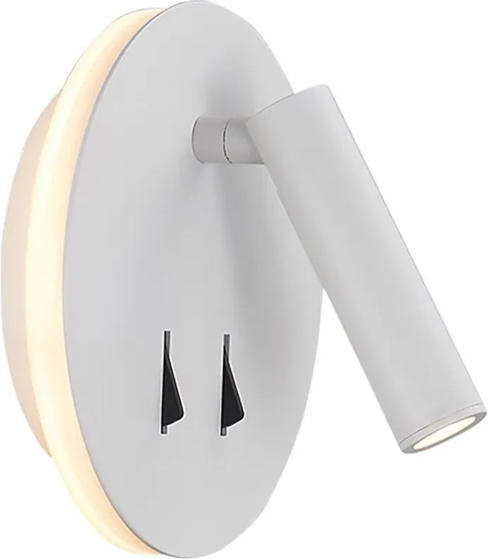 Aplica perete lumina ambientala, spot directionabil CAYMAN alb