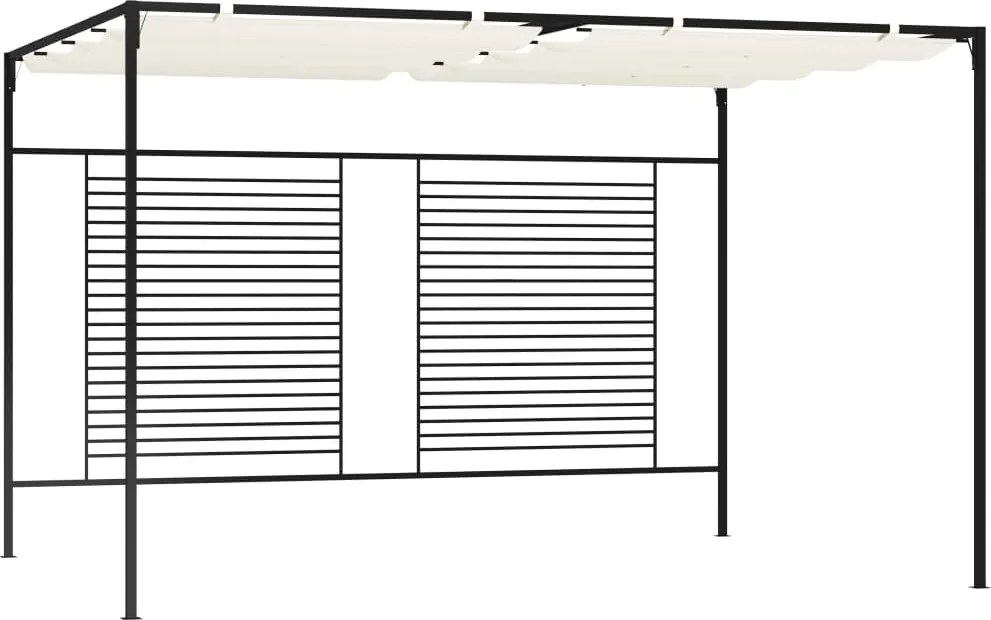 vidaXL Pavilion grădină acoperiș retractabil crem 3x4x2,3 m 180 g/m²