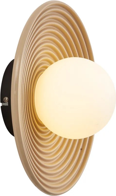 Plafonieră retro bej cu sticlă opal - Lila