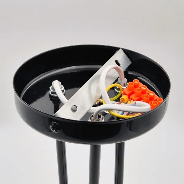 Lustră pe tijă IRMA 3xE27/15W/230V negru