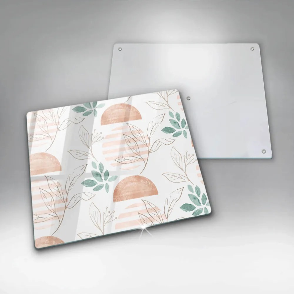 Placă protecție plita Model de frunze boho