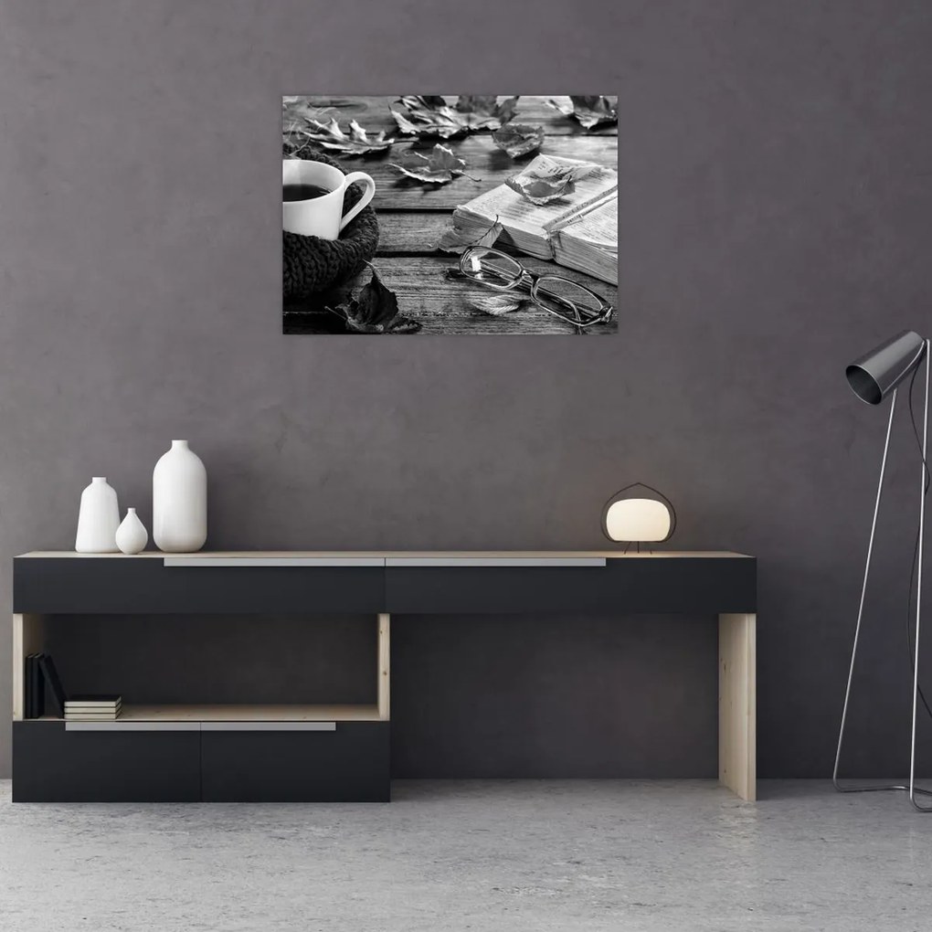 Tablou pe sticlă - O zi liniștită de toamnă (70x50 cm)