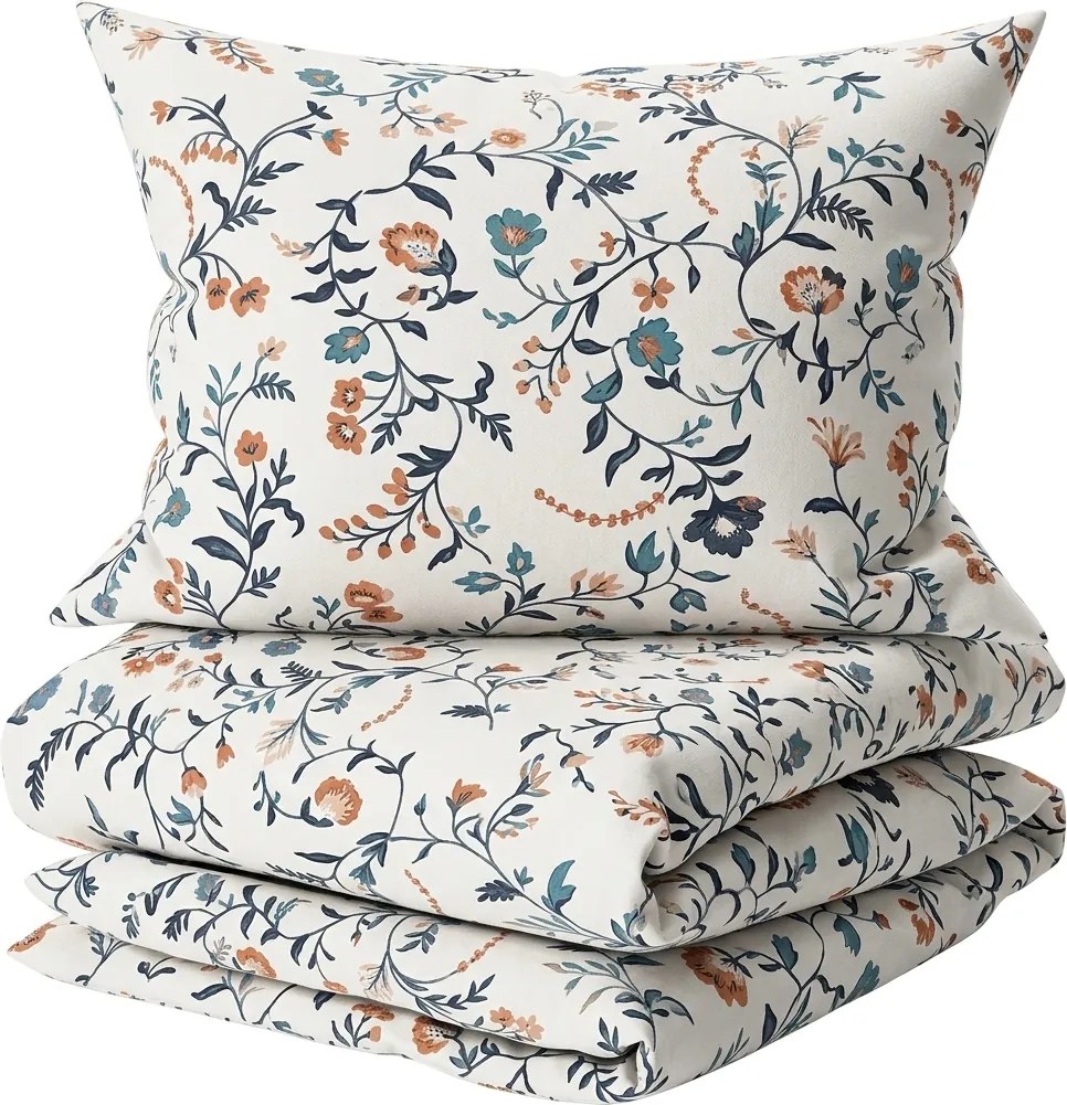 Lenjerie de pat din bumbac BLUE GARDEN colorat, 100% bumbac Dimensiune lenjerie de pat: 70 x 90 cm | 140 x 200 cm
