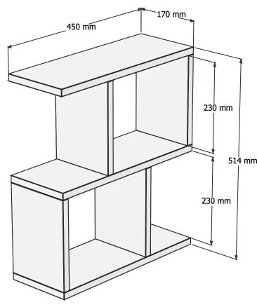 Masă laterală CROS, decor marmură, bej
