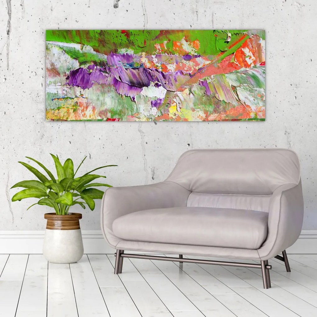 Tablou cu abstracție - pictura (120x50 cm)