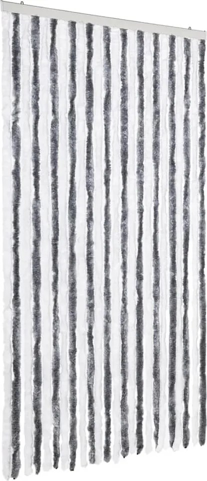 vidaXL Perdea pentru insecte, gri și alb, 100x230 cm, chenille