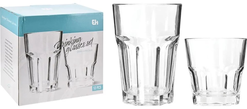 Set 12 pahare pentru diferite băuturi 250&amp;360ml