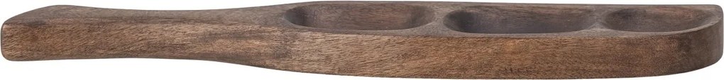 Platou de servire rustic cu 3 compartimente din lemn de mango maro, 40x9x2,5 cm, „Thorun"