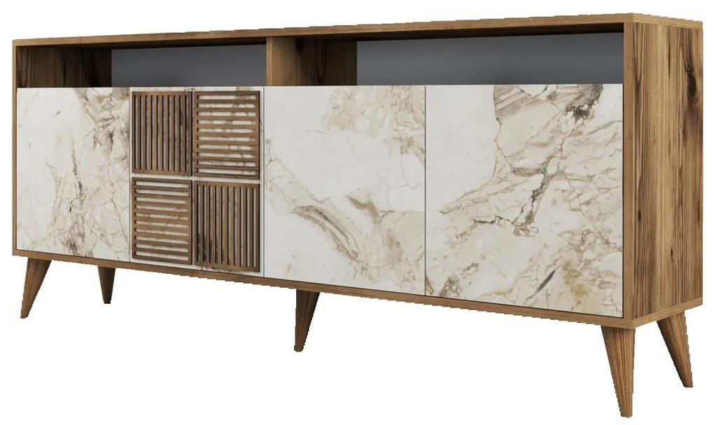 Mobilier living Milhouse (Alb + Nuc). 1088731