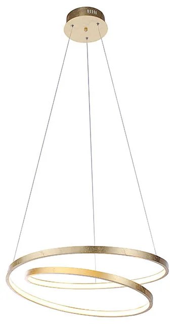 Lampă pendant de design aurie 55 cm cu LED reglabil - Rowan